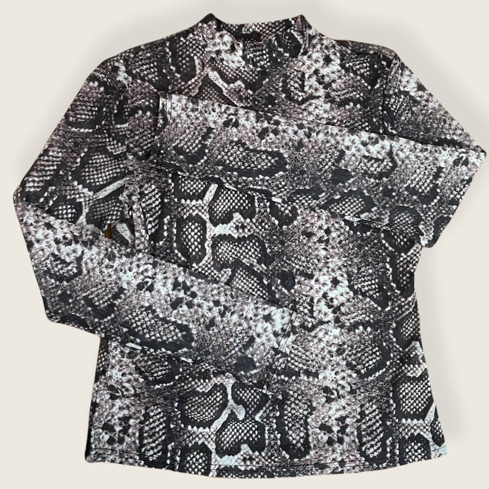 shein snake print top